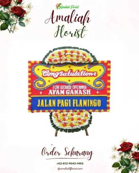 Sewa Papan Bunga Merak Belatung